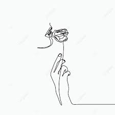 Five simple line drawing hearts and tulip row. Simple Continuous Line Drawing Flower Novocom Top