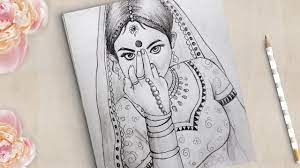 Pin On Traditional Indian Girl Drawing