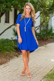 Playful Playlist Royal Blue Babydoll Dress Royal Blue Dress Outfit Blue Dress Casual Blue Dress Outfits