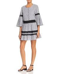 Kobi Halperin Joan Embroidered Dot Print Ruffle Dress