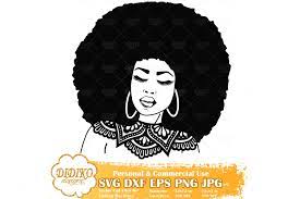 Download Black Woman Svg Natural Hair Svg Mandala Svg Afro Woman 532867 Cut Files Design Bundles