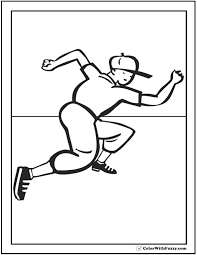 Baseball coloring pages for kids. Baseball Coloring Pages Pitcher And Batter Sports Coloring Pages