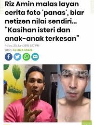 Namun menurut neelofa, dia sudah mengenali riz atau nama sebenarnya haris ismail sejak tiga tahun lalu dan mereka sering. Edisi Burung Gagak Di Rimba Riz Amin Update 92 Daddy Ridzuan Hashim Gosip Tempatan Gosip Forum Cari Infonet