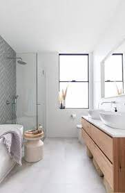 Using hardwood flooring in a white and grey bathroom is also an excellent way to create a contrasting look. New Bathroom White Grey Wood Vanities 19 Ideas Modern Bathroom Design Bathroom Design Bathroom Interior