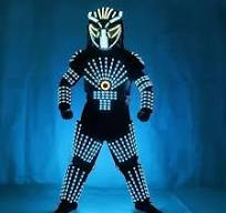Amazon.com: Earthradius RGB Colorful Led Luminous Robot Suit ...