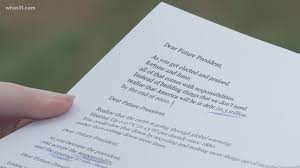 The median age of u.s. Small Talk Louisville Kids Write Letters To The President Elect Whas11 Com
