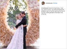 Kaley cuoco opted for another tattoo instead of laser removal when getting the giant reminder of her cuoco had the giant roman numerals of their wedding date covered up with what looks like a. Big Bang Theory Star Kaley Cuoco Karl Cook Are Married