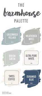 And the farmhouse style look primarily revolves around two colors: Farmhouse Paint Color Palette Rustic Color Schemes Farmhouse Paint Farmhouse Paint Colors