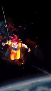 Dragon Ball Legends Super Saiyan God Goku Ki Punch on Make a GIF
