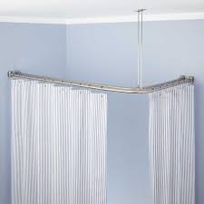 Amazon Com Naiture 72 Quot L X 36 Quot W Brass Corner Double Shower Curtain Rod Chrome Finish Shower Curtain Rods Double Shower Curtain Rod Diy Curtain Rods