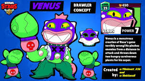Gale is a chromatic brawler that was added to brawl stars in the may 2020 update! Oc Here Is A Brawler Concept Based Off Of The Idea Of A Hungry Plant Monster Accidentally Created By Rosa His Name Is Venus I Hope You Enjoy It Brawlstars