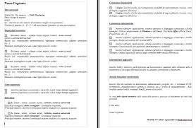 Collection of most popular forms in a given sphere. Modelli Curriculum Vitae Da Compilare Cv Adatti A Tutte Le Mansioni