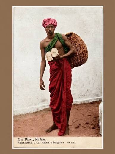 Early 1860s. A sanyasi or wandering Hindu mendicant who has vowed to never take his hand down. Sanyasis or sadhus are holy men who have taken the path of renunciation. In the