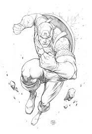 Captain America Pencil Sketch Marvel Drawings Comic Drawing Captain America Drawing