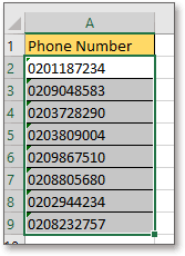 Which country has the telephone dialing code 0091 ? How To Add Country Area Code To A Phone Number List In Excel