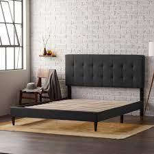 Maybe you would like to learn more about one of these? Rest Haven Upholstered Platform Bed Frame With Square Tufted Headboard Twin Xl Charcoal Walmart Com Walmart Com