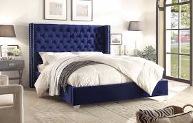 Upholstered headboards king size bed. Navy Blue Upholstered Headboard King Novocom Top