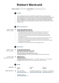 Browse resume examples for accounting / finance jobs. Financial Advisor Intern Resume Example Kickresume