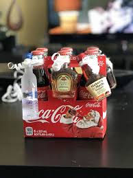 Gift Baskets For Men S Birthday Canada Christmas Coke With Mini Liquor Bottles Homemade Christmas Gifts Christmas Baskets Christmas Fun