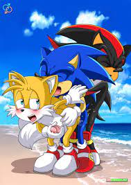 anthro blue fur fur furry furry tail hedgehog male male only  mammal multiple males multiple tails rear deliveries shadow the hedgehog  sonic (series) sonic the hedgehog tail tails yaoi 