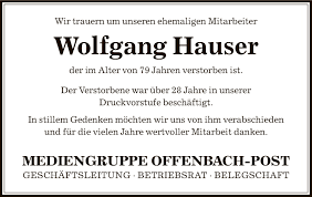 Al hacer clic en continuar, usted regresará al principio de este formulario, y toda la información que haya ingresado en el formulario se perderá. Traueranzeigen Von Wolfgang Hauser Trauer Op Online De