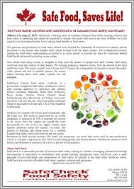 The views expressed in this publication are those of the author(s) and do not necessarily reflect the views of the food and agriculture organization of the united nations. Ppt Get Food Safety Certified With Safecheck S 1 Canada Food Safety Certificate Powerpoint Presentation Id 7675000