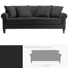 Canapé scandinave 2 places déhoussable gris clair et bois oslo. Canape Soho 2 Places De Marie S Corner Gris Anthracite Catlin 89