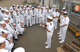 Us Navy 030423 N 8937a 003 Lt Cmdr Stanley Keeve Commanding Officer Of Uss Guardian Mcm 5 Conducts A Navy And White Dress White Uniform Dress Navy Sailor