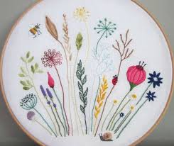 Total 10 designs.hope you'll find something here for your next cross stitch project. Free Flower Meadow Hand Embroidery Pattern Needle Work