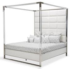 Shop allmodern for modern and contemporary bedroom furniture to match every style and budget. Aico State St 2pc Metal Canopy Bedroom Set In Glossy White