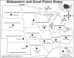Midwest Map With Capitals Label Midwestern Us States Printout - Enchantedlearning.com | Learning  States, Homeschool Social Studies, Homeschool Geography