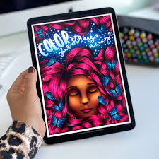 This tutorial shows you how to draw and color a simple face. How To Color Hair In Procreate Digital Coloring Tutorial By Kim White