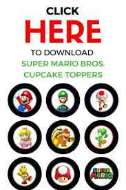 Super Mario Bros Cupcakes With Free Printable Toppers Recipe In 2020 Super Mario Bros Birthday Party Super Mario Birthday Party Super Mario Bros Party