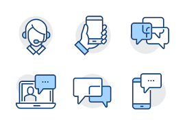 Blueline Communication Icons By S Leonov Communication Icon Communication Icon
