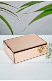 Gifts From Joy Fashion Rose Gold Decor Jewelry Box Mirror Rose Gold Jewelery