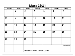 Almanackor 2021 för utskrift gratis / hämta kalender med helgdagar 2021 för att skriva ut. Kalender 48ms Mars 2021 For Att Skriva Ut Michel Zbinden Sv