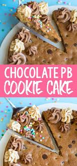 Chocolate Peanut Butter Cookie Cake Recipe Peanut Butter Recipes Cookie Cake Chocolate Peanut Butter Cookies