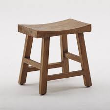 Saddle Seat Teak Stools Available In Two Sizes Vivaterra Short 19 L X 14 W X 19 H