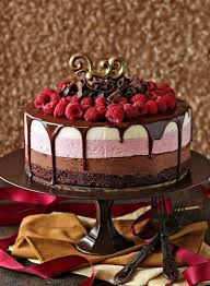 Chocolate Raspberry Moose Cake Mousse Au Chocolat Gateau 3 Chocolat Gateau Trois Chocolat