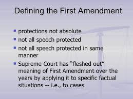 Furthermore, the court has interpreted the due process clause of the fourteenth amendment as protecting the rights in the first amendment. The First Amendment