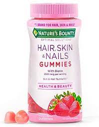 The first women's multivitamin with clinical support for skin rejuvenation. Amazon Com Hair Skin And Nails With Biotin By Nature S Bounty Optimal Solutions Multivitamin Supplement Strawberry Gummies 2500 Mcg 140 Count Everything Else