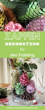 Fruhlingsdeko Aus Zapfen So Geht S Basteln Mit Naturmaterialien Ostern Fruhlingsdeko Basteln Blumen Osterhasen Basteln Papier