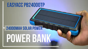 Easyacc slim 10,000mah power bank. Easyacc 24000mah Solar Power Bank Pb24000tp The Bang For The Buck Youtube