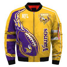 Latest Design 2019 Nfl Bomber Jacket Custom Minnesota Vikings Men S Jacket Bomber Jacket Custom Bomber Jacket Winter Minnesota Vikings