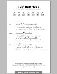 The beach boys (beach boys). I Can Hear Music The Beach Boys Von E Greenwich J Barry P Spector Auf Musicaneo