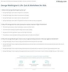 When a url is entered that has changed or is no longer valid, the user w. George Washington S Life Quiz Worksheet For Kids Study Com