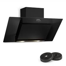 Klarstein Zola Hotte Aspirante Murale Decorative 90cm 2 Filtres Recyclage D Air Evactuation 635m H Classe B Inox Noir Achat Vente Hotte Cdiscount