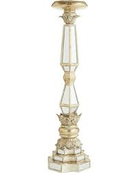 The candle holder you choose should be heat resistant, sturdy, and large enough to catch drips of hot welted wax. Spectacular Sales For Large Gold Mirrored Pillar Candle Holder