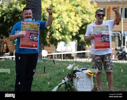 Genova, Italy. 20th July, 2021. 20 years have passed since the massacre  that took place during the G8 in Genoa. The most serious suspension of  democratic rights in a Western country since