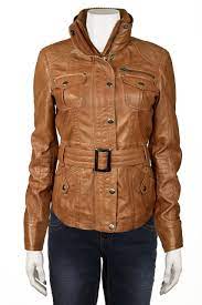 Woodland Tie Belt Jacket Sr104 Tan Leather Coat Womens Belted Jacket Leather Jackets Women